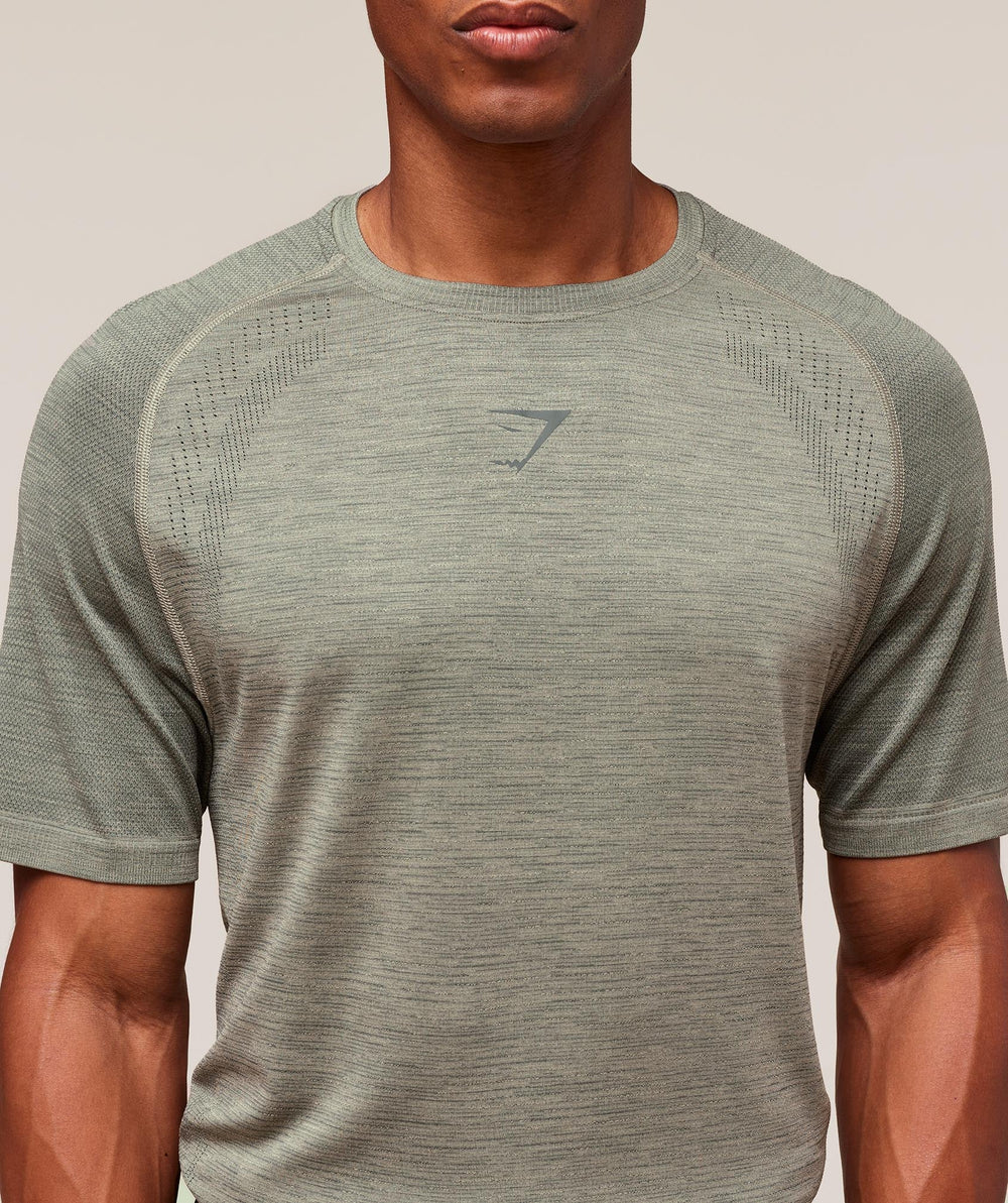 Versatile Seamless T-Shirt - Chalk Green/Slate Teal