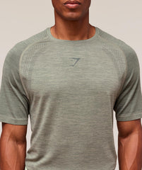 Versatile Seamless T-Shirt - Chalk Green/Slate Teal