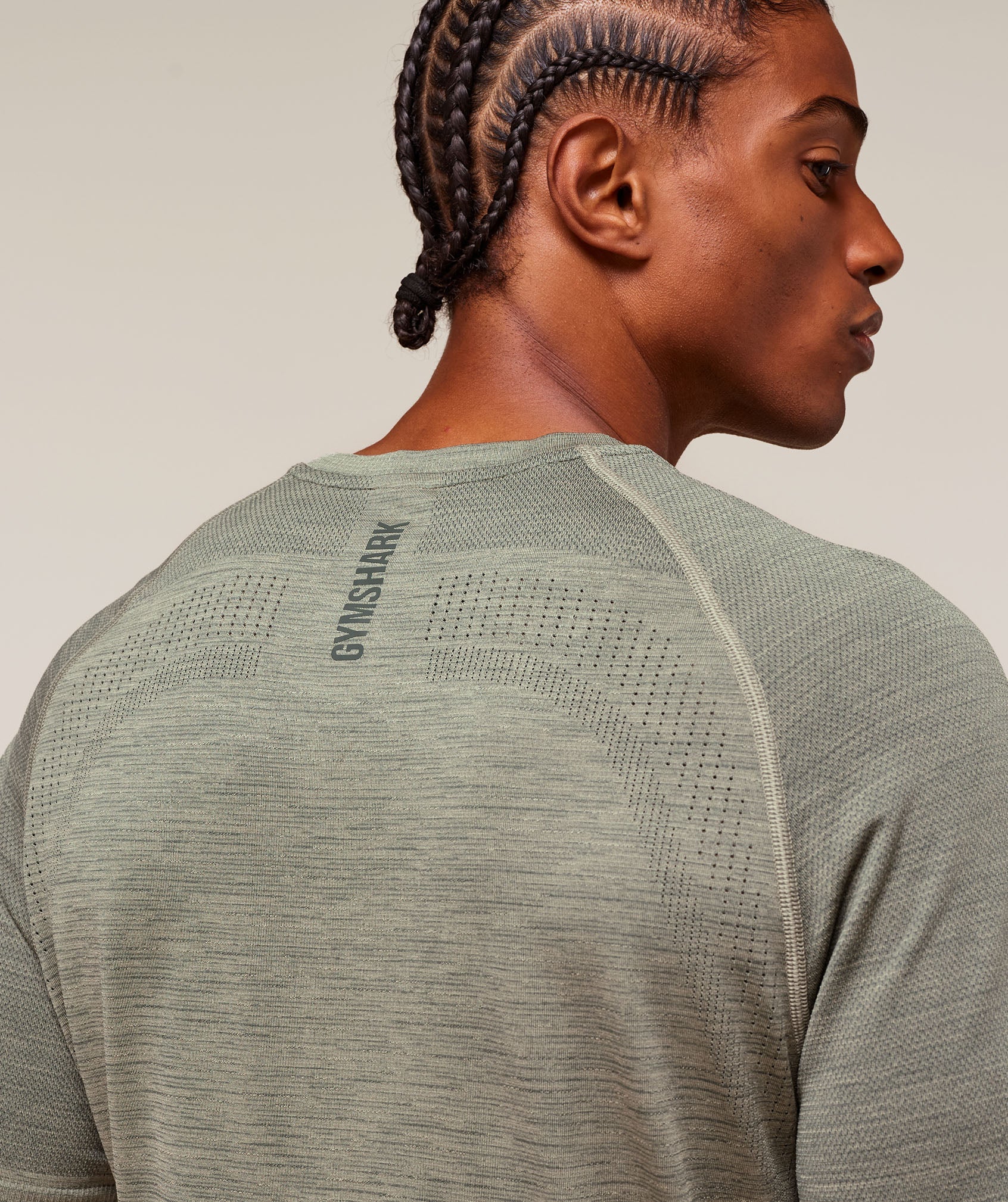 Versatile Seamless T-Shirt - Chalk Green/Slate Teal