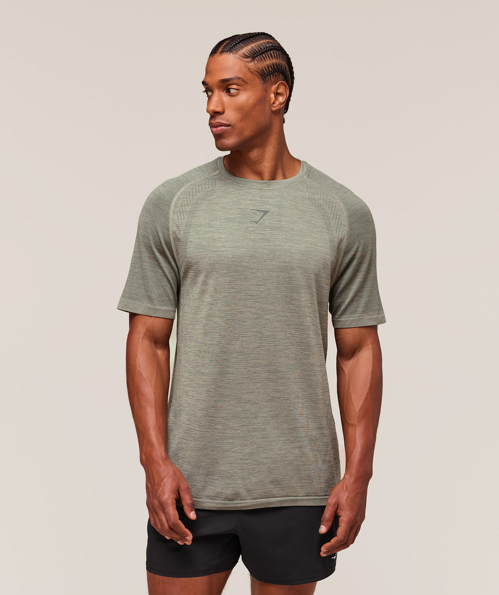Versatile Seamless T-Shirt - Chalk Green/Slate Teal