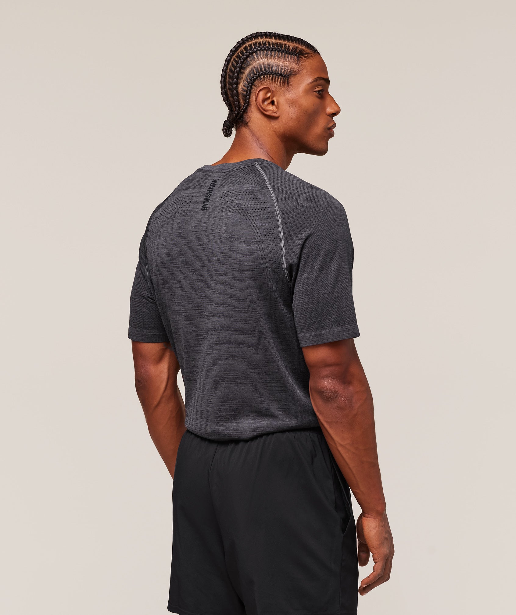 Versatile Seamless T-Shirt - Dark Grey/Black