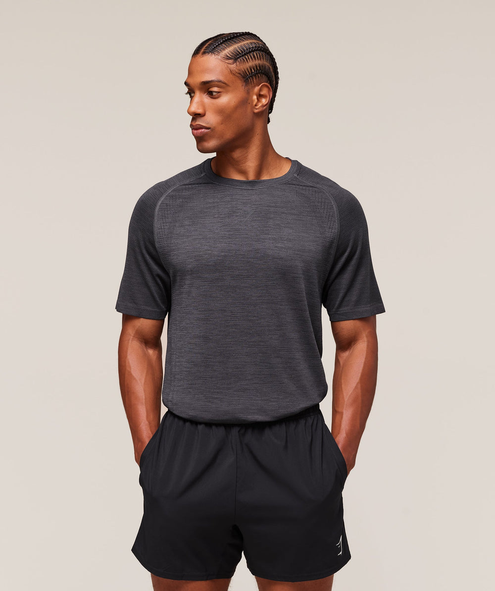 Versatile Seamless T-Shirt - Dark Grey/Black