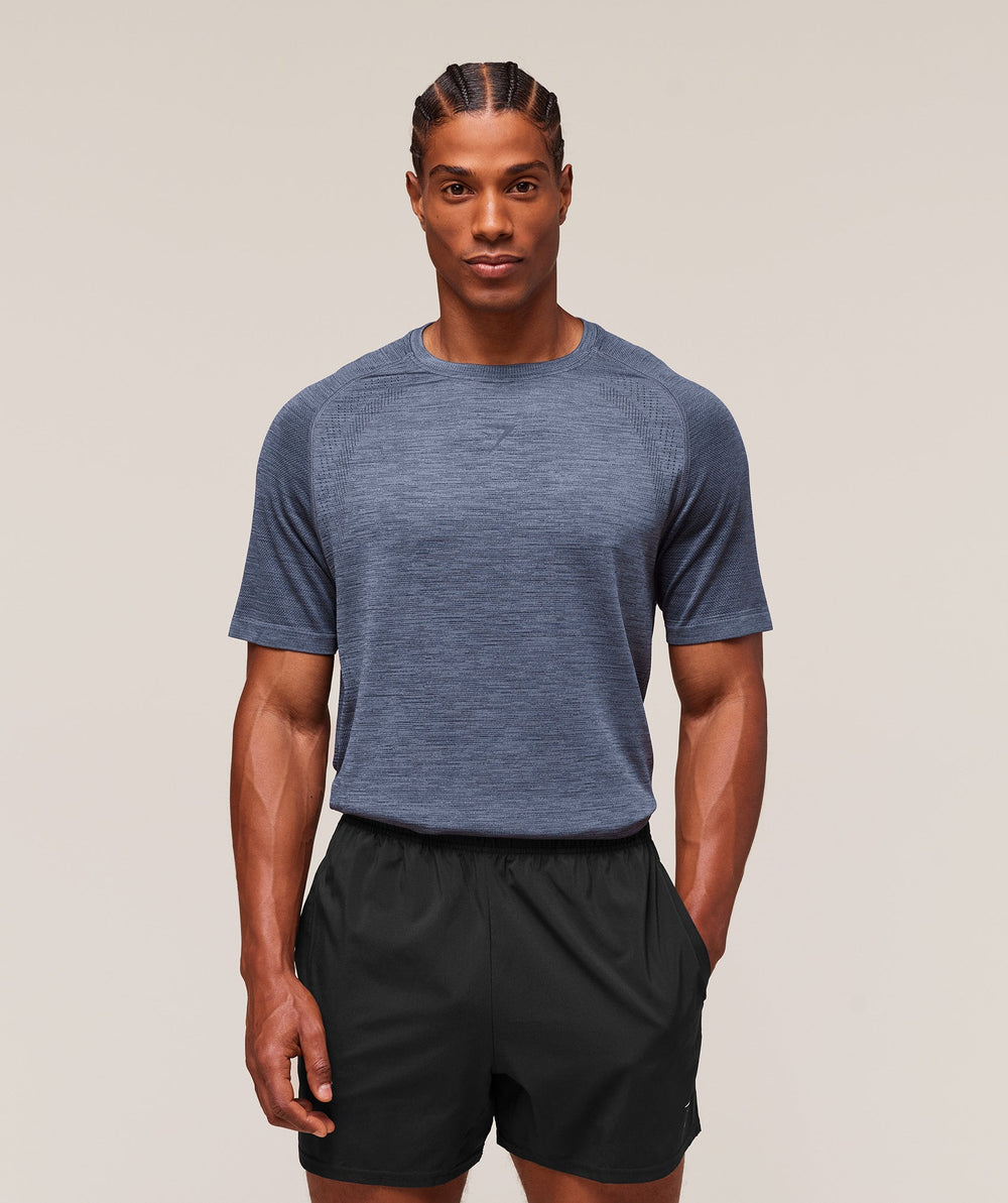 Versatile Seamless T-Shirt - Iron Blue/Navy