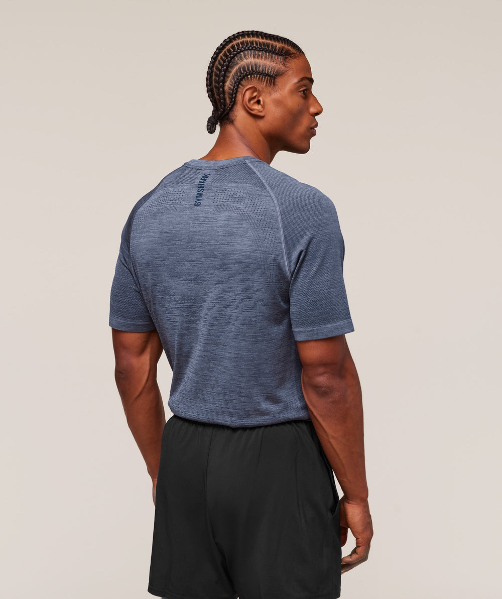 Versatile Seamless T-Shirt - Iron Blue/Navy