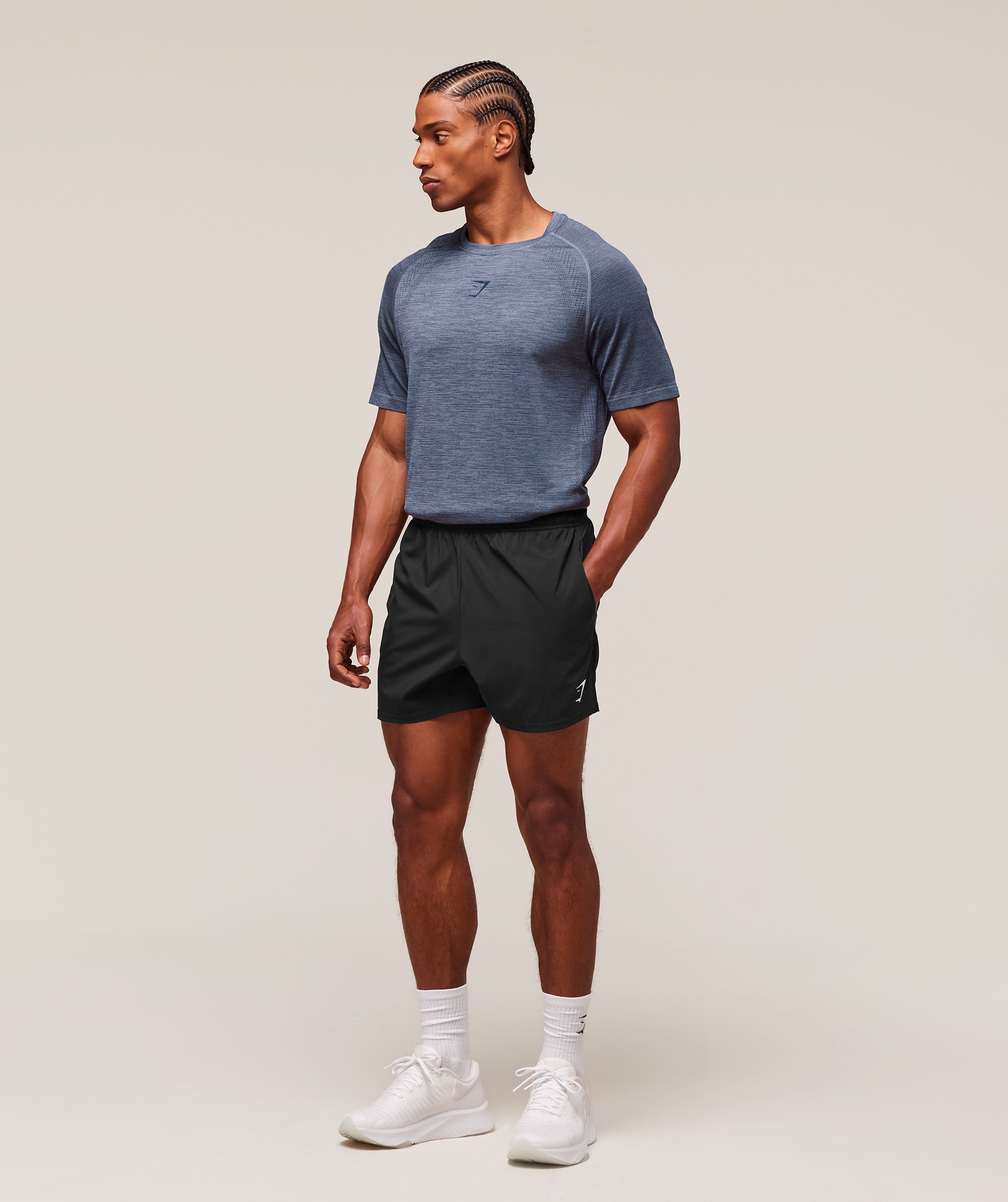 Versatile Seamless T-Shirt - Iron Blue/Navy