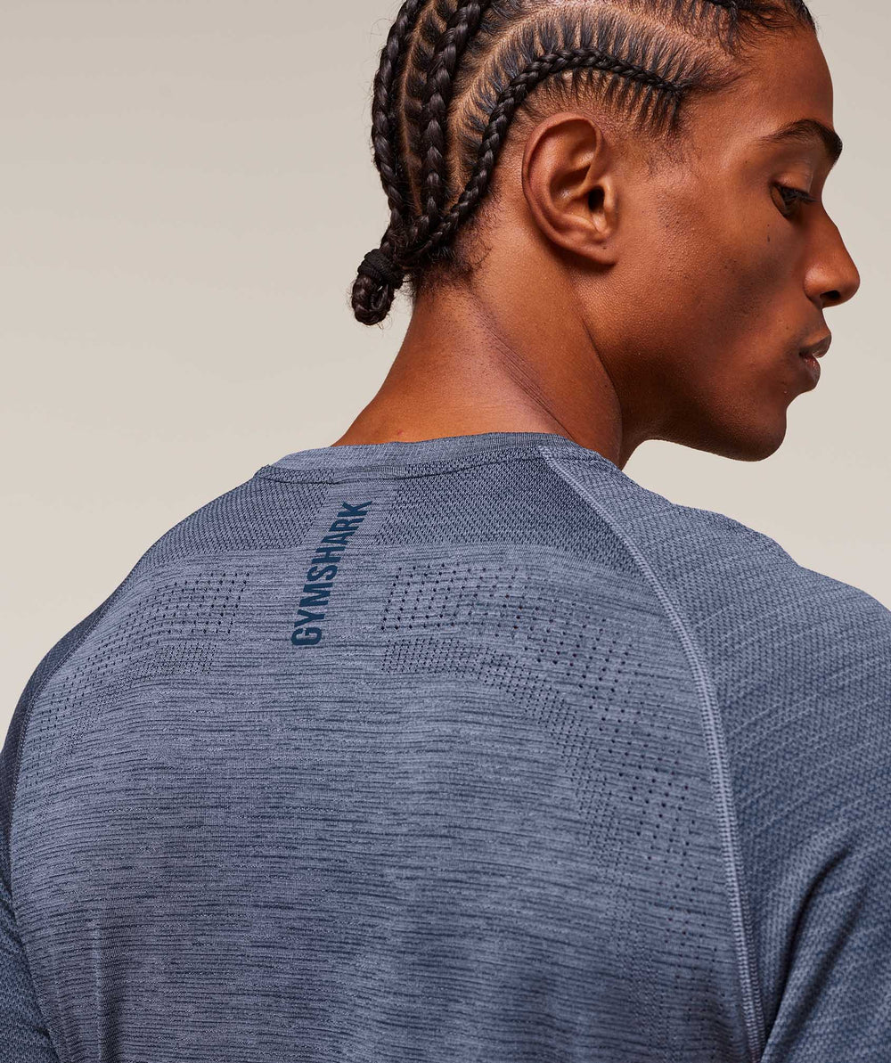 Versatile Seamless T-Shirt - Iron Blue/Navy