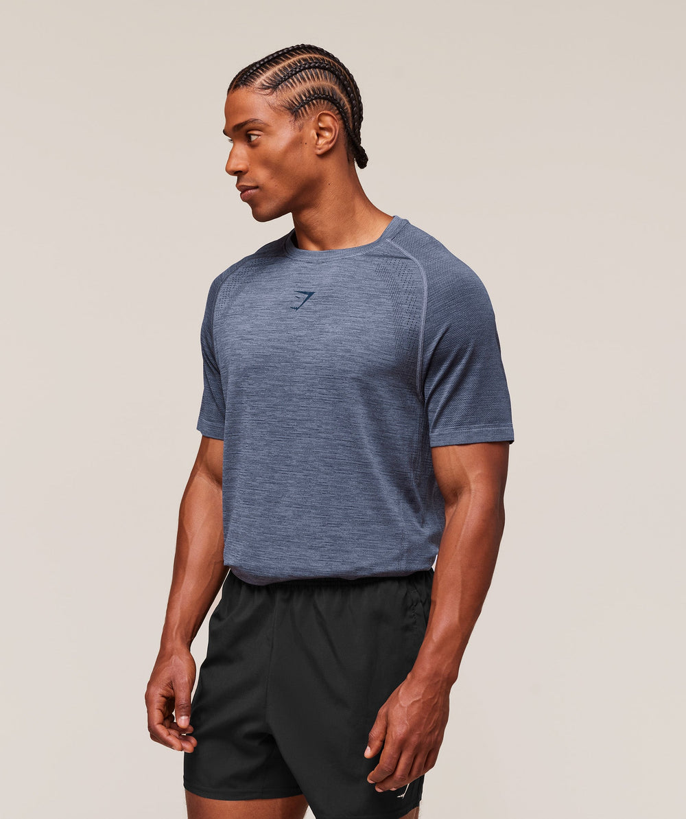 Versatile Seamless T-Shirt - Iron Blue/Navy
