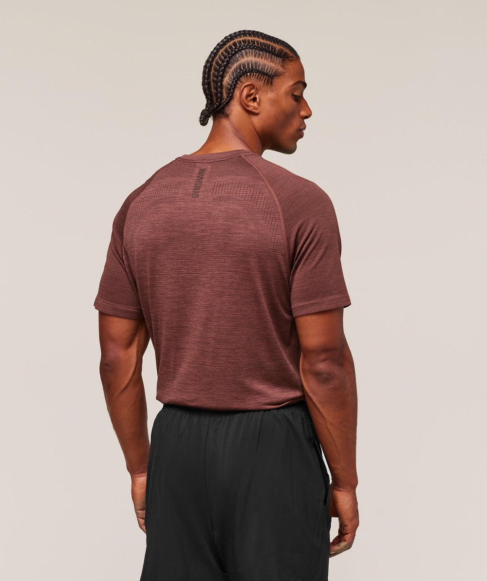 Versatile Seamless T-Shirt - Rust Brown/Depth Brown