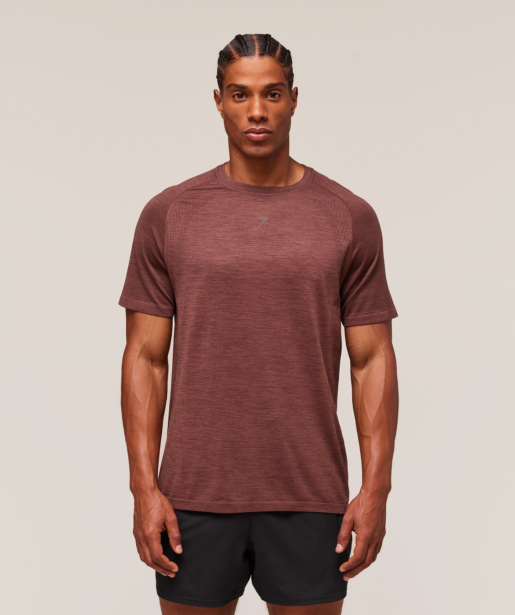 Versatile Seamless T-Shirt - Rust Brown/Depth Brown