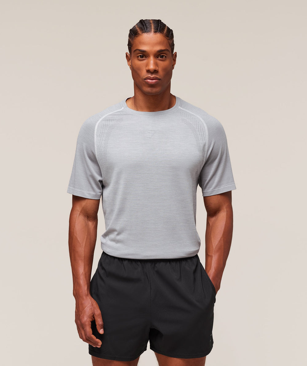 Versatile Seamless T-Shirt - Light Grey/Smokey Grey