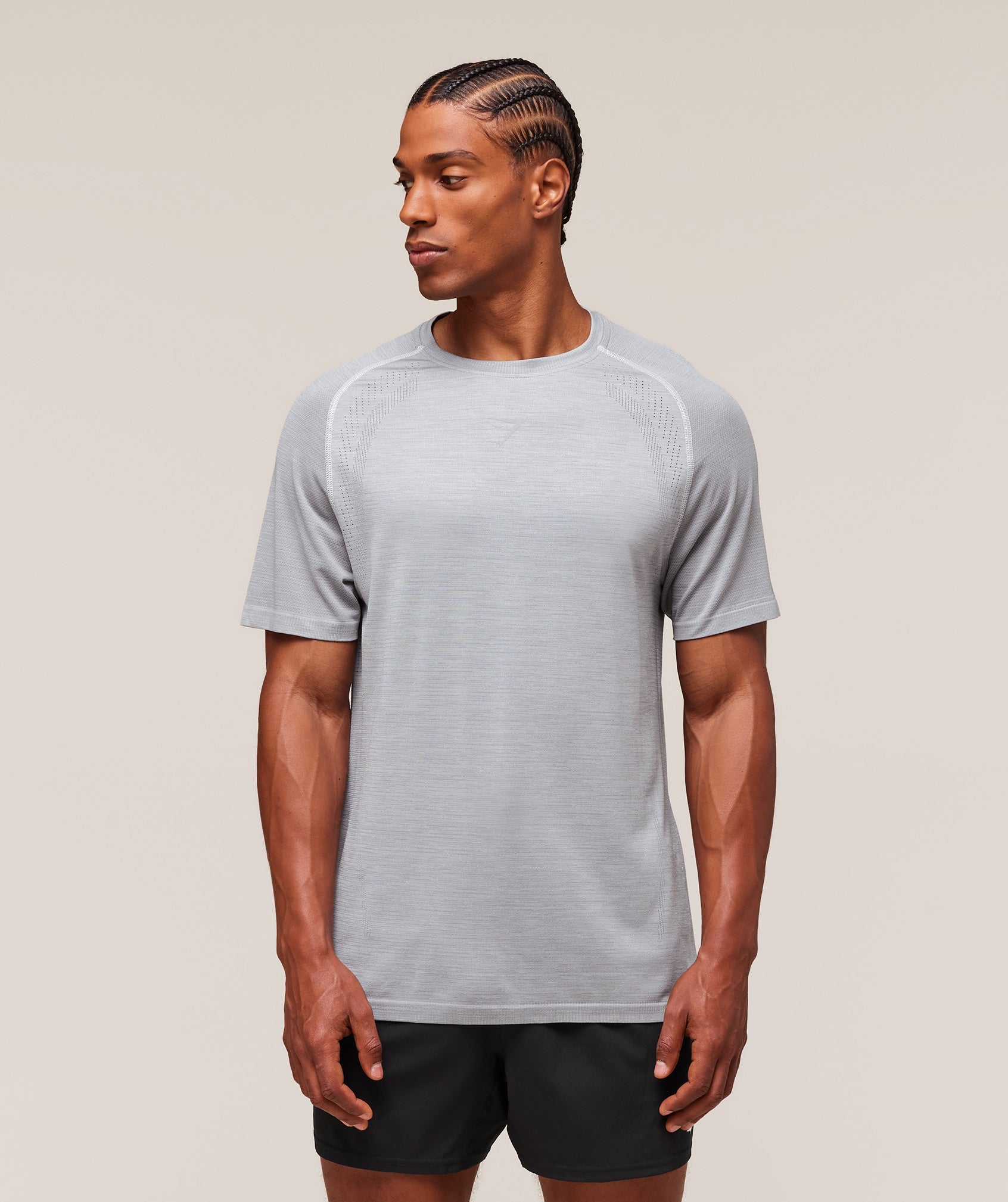Versatile Seamless T-Shirt - Light Grey/Smokey Grey