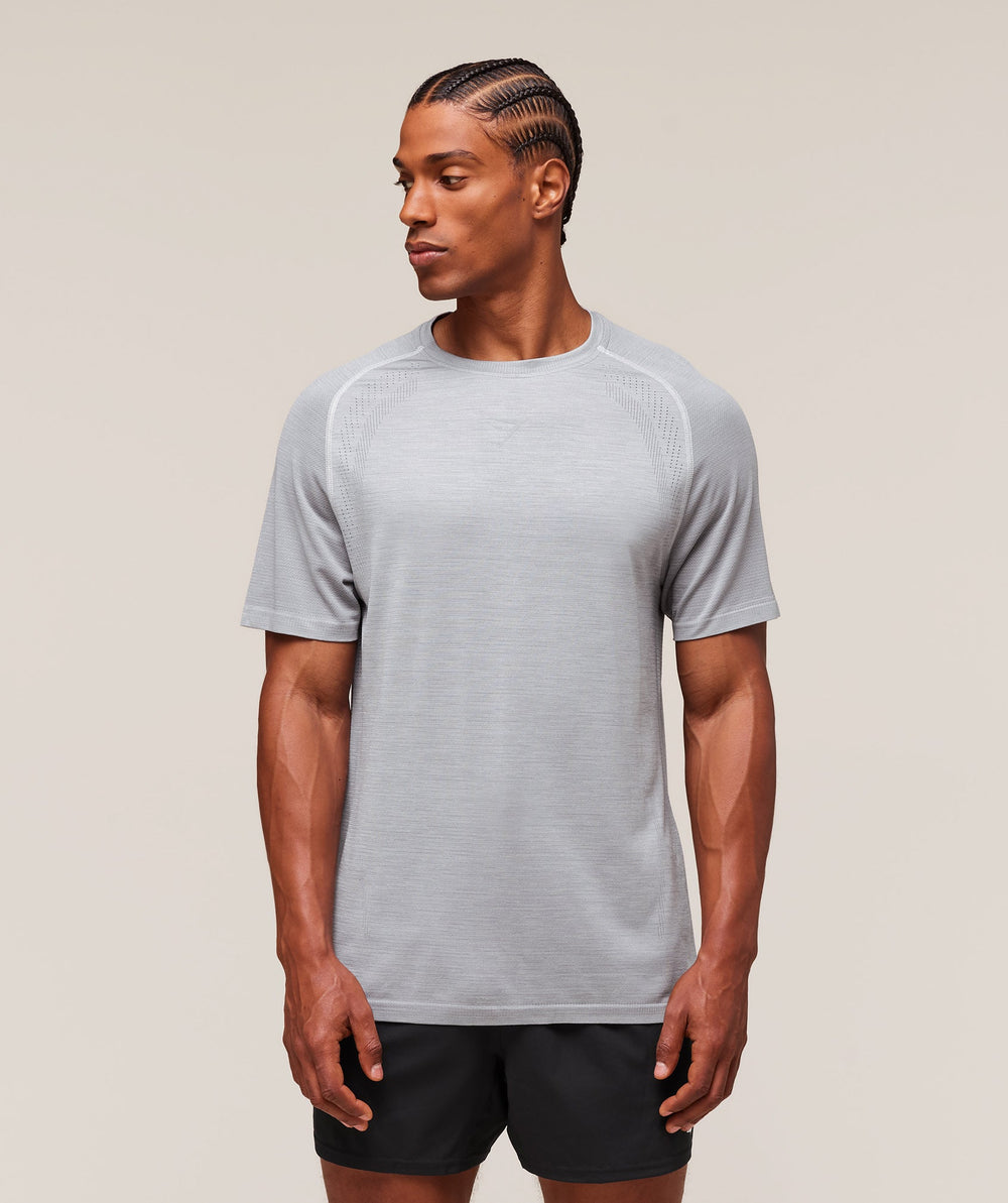 Versatile Seamless T-Shirt - Light Grey/Smokey Grey
