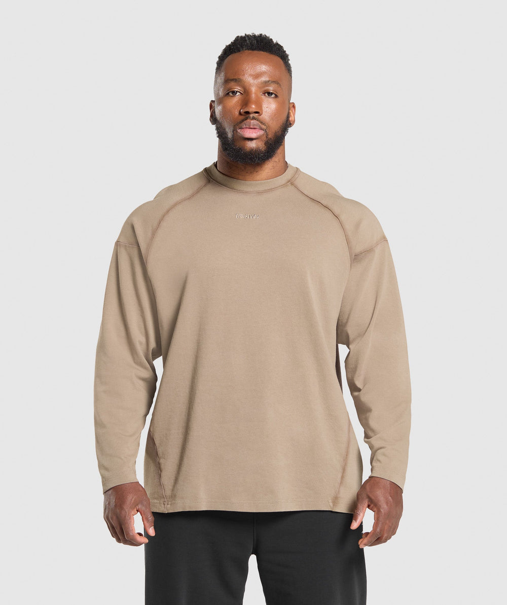 Heavyweight Long Sleeve T-Shirt - Lifestyle Brown