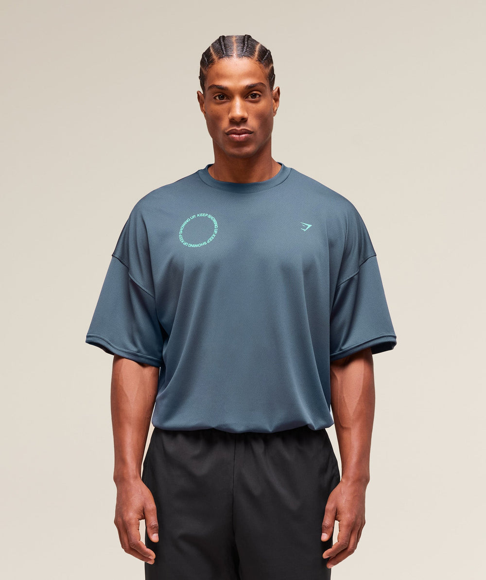 Keep Showing Up T-Shirt - Titanium Blue