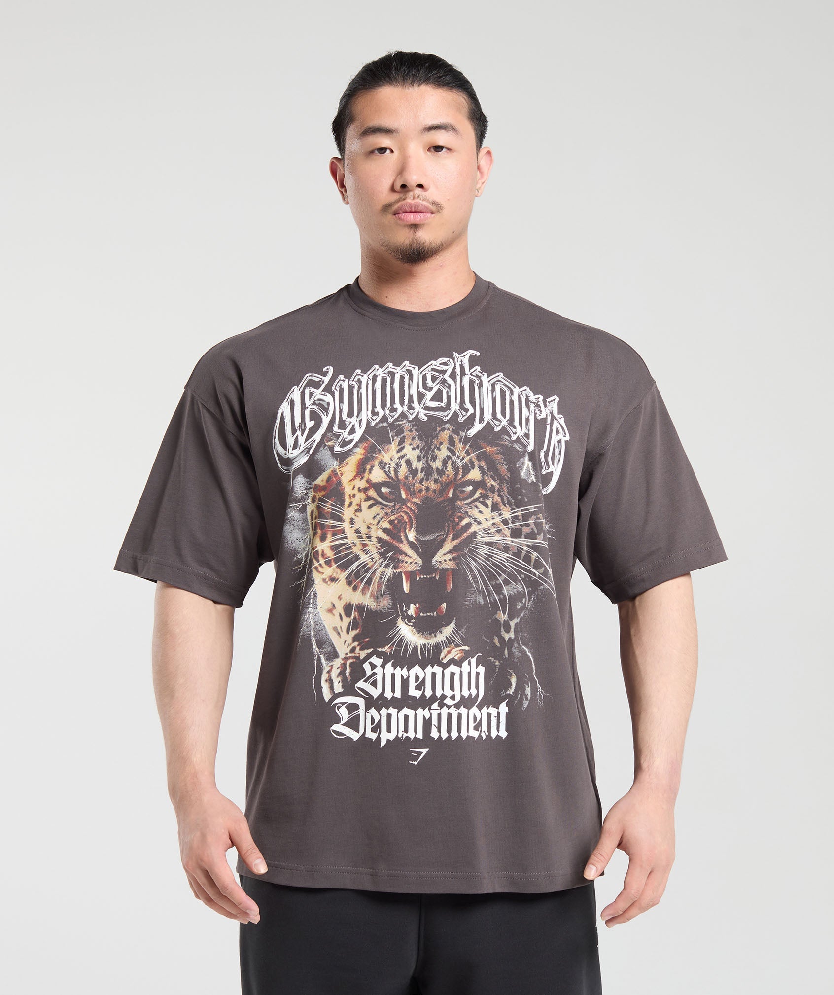 Strength Department Animal Oversized T-Shirt - Greyed Purple