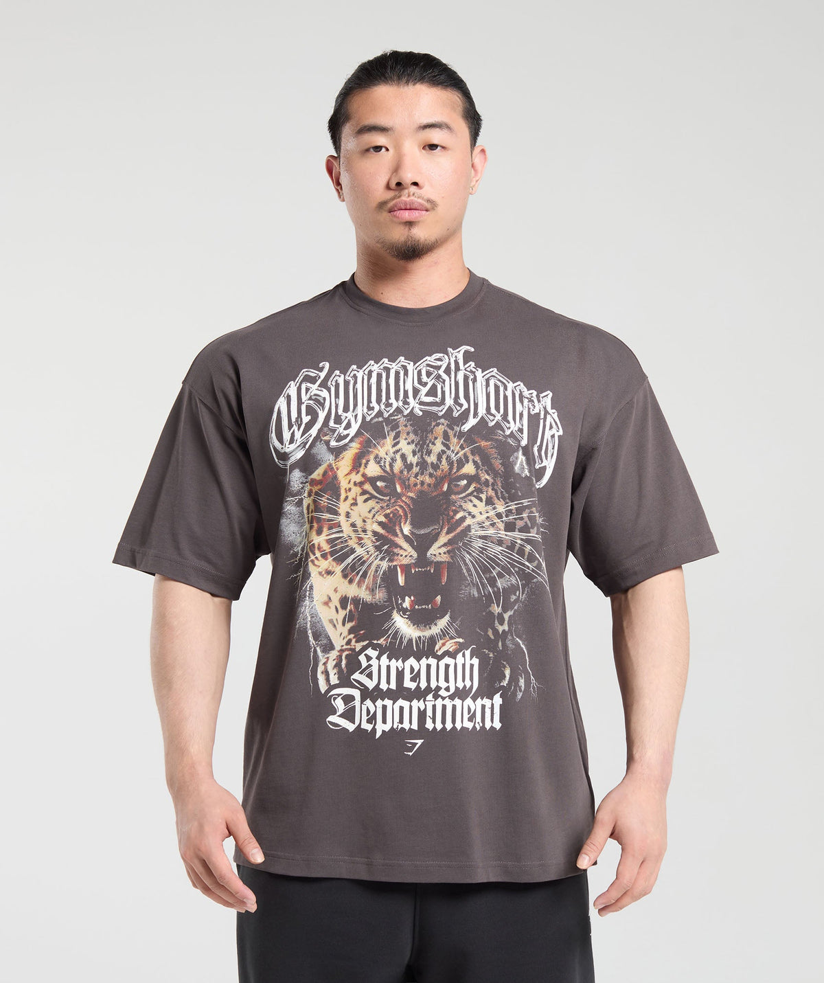 Strength Department Animal Oversized T-Shirt - Greyed Purple