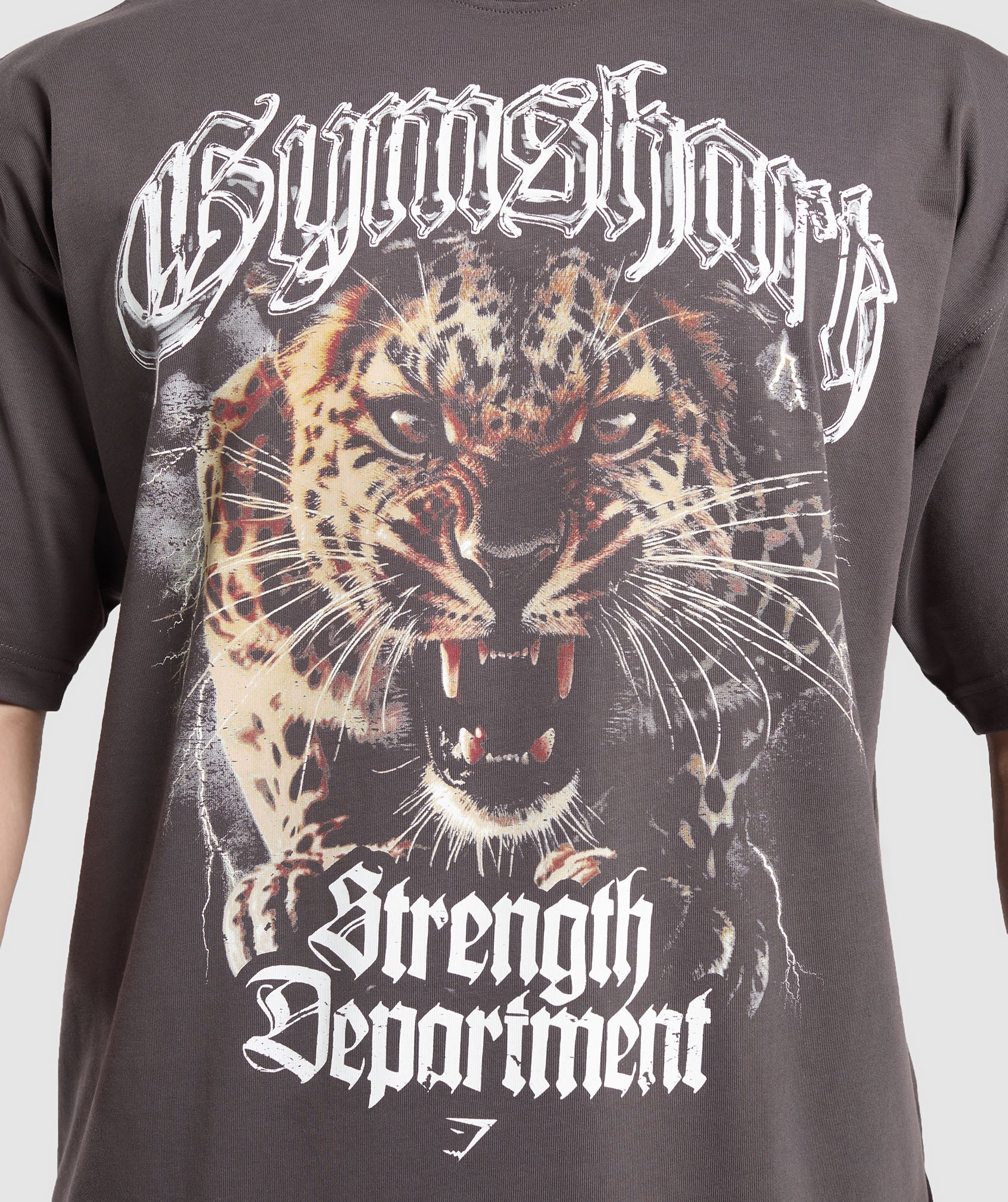Strength Department Animal Oversized T-Shirt - Greyed Purple