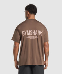 Conditioning Club Oversized T-Shirt - Walnut Brown