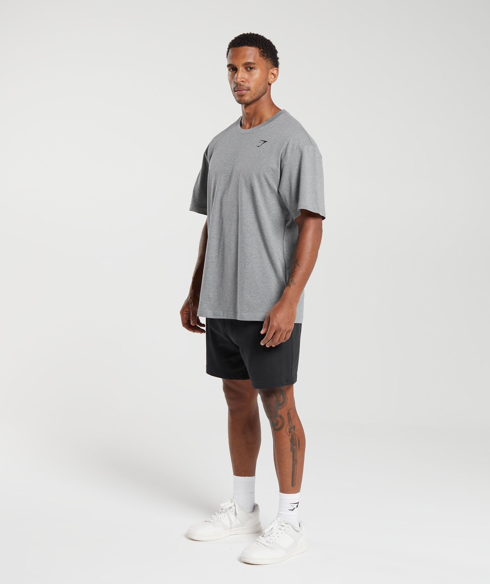 Essential Oversized T-Shirt - Charcoal Grey Marl