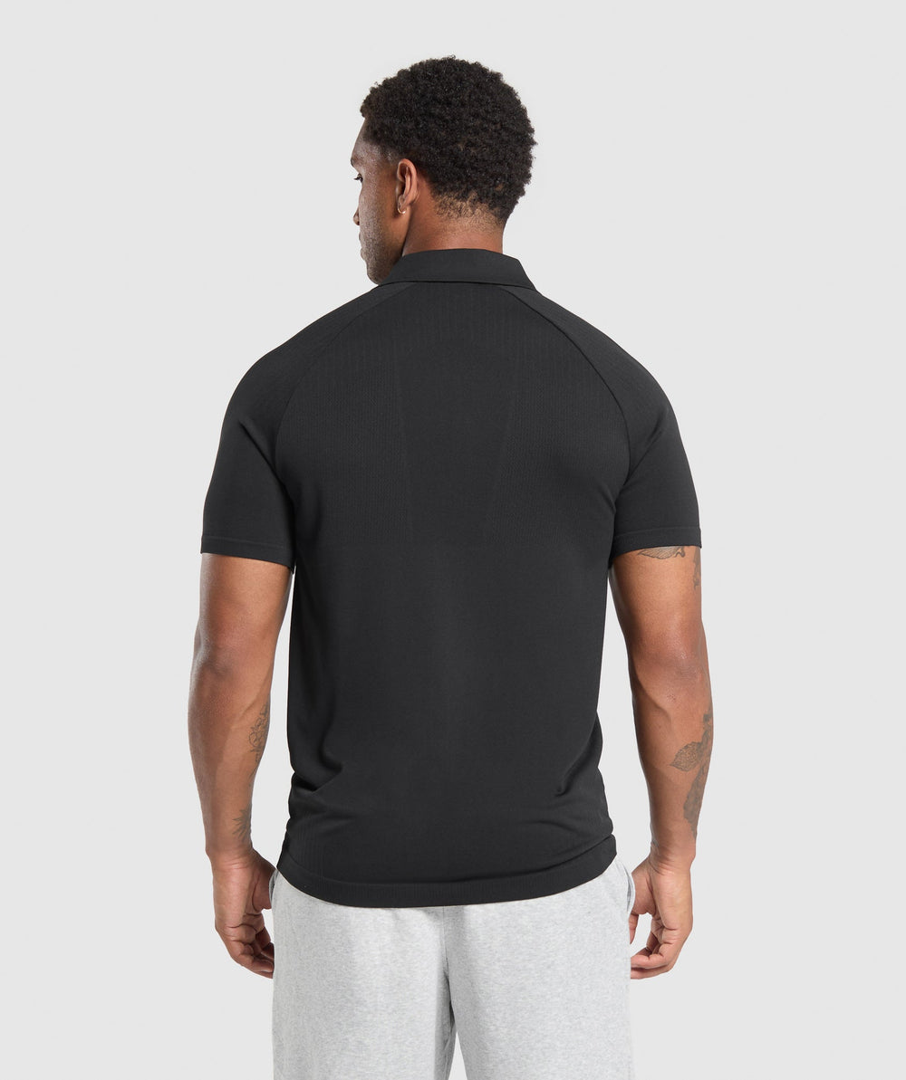 Seamless Polo Shirt - Black