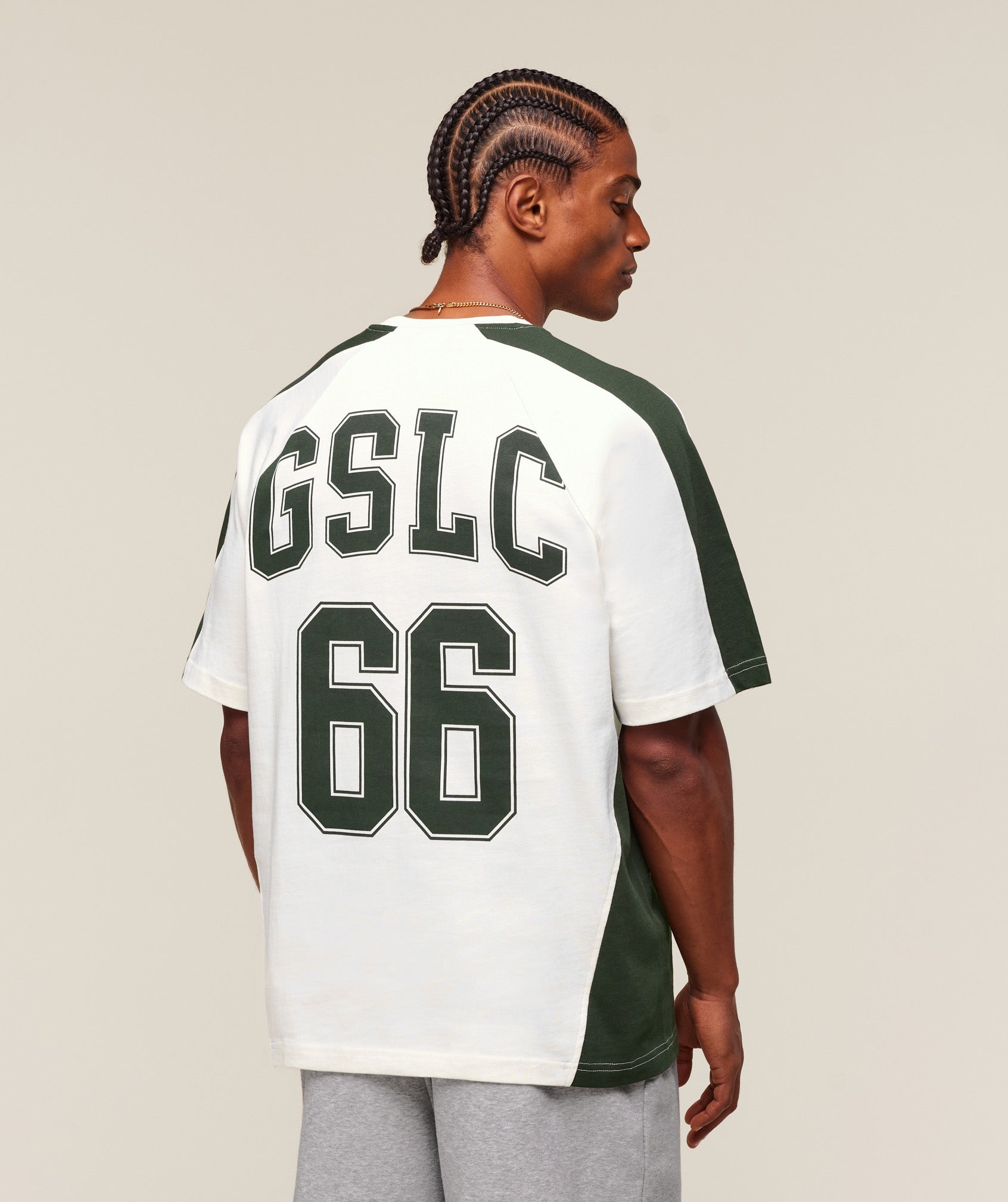 GSLC 66 T-Shirt - Soft White/Trail Green