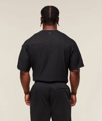 Lightweight Slub Textured T-Shirt - Black