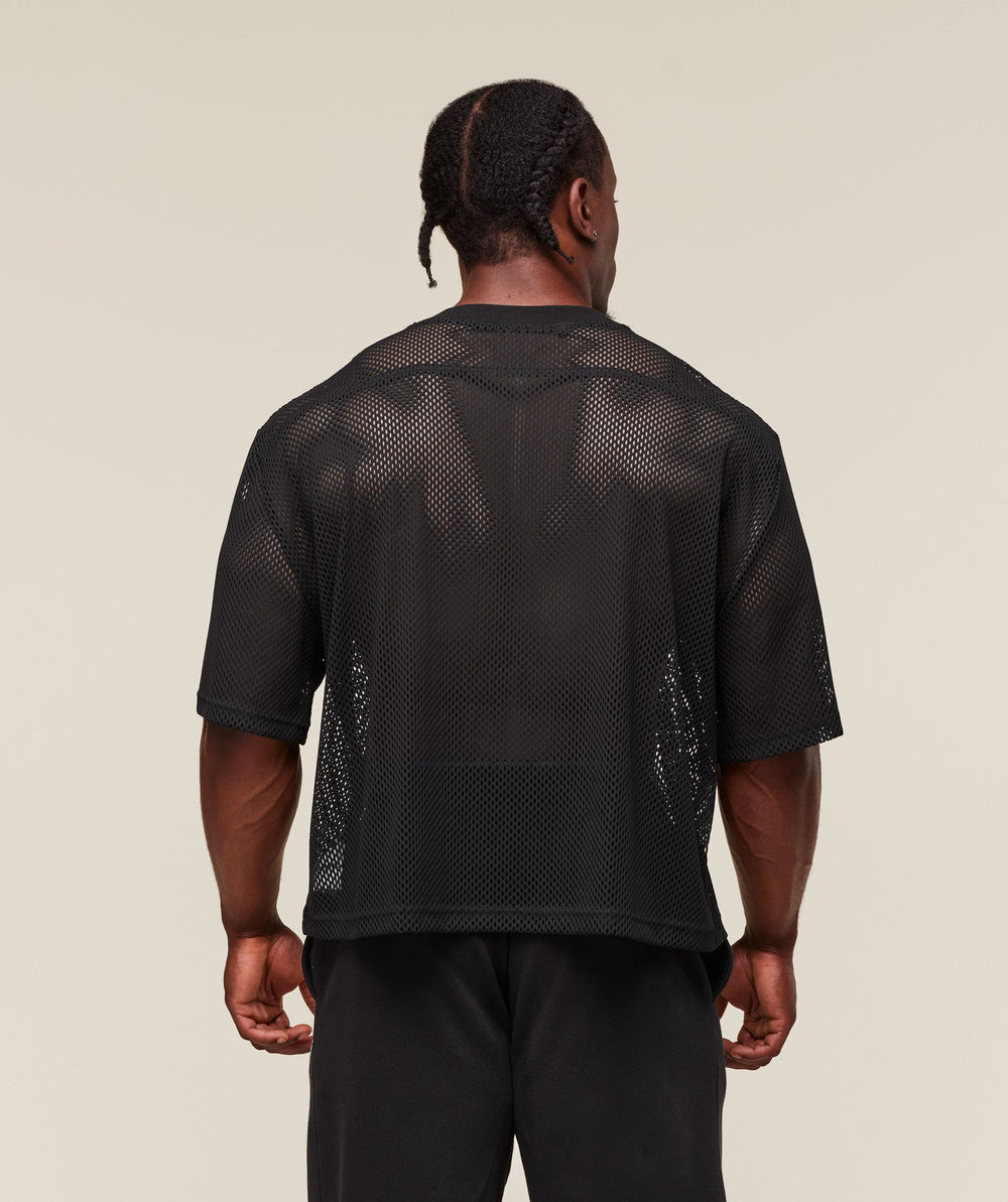 Mesh Oversized T-Shirt - Black