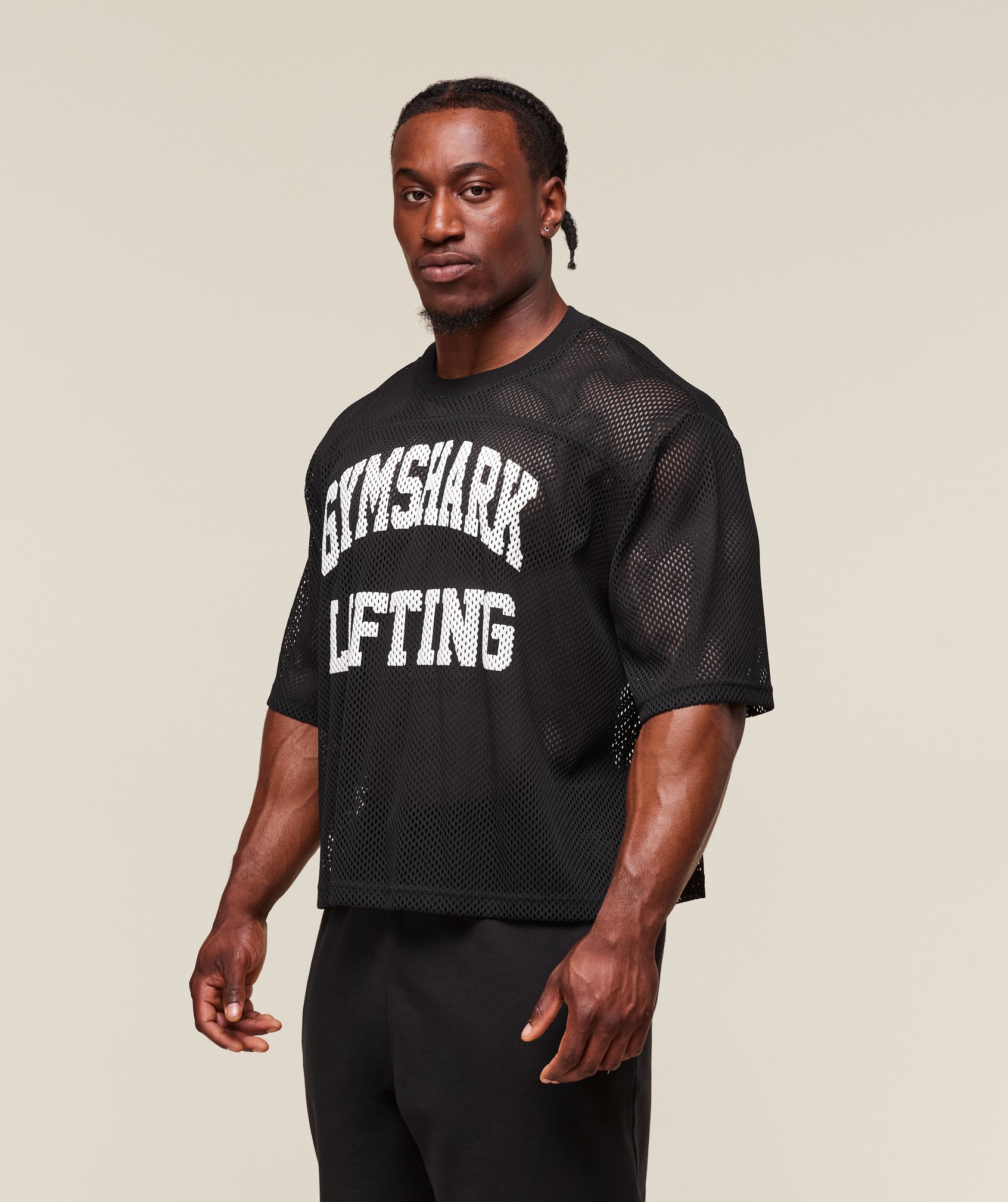Mesh Oversized T-Shirt - Black