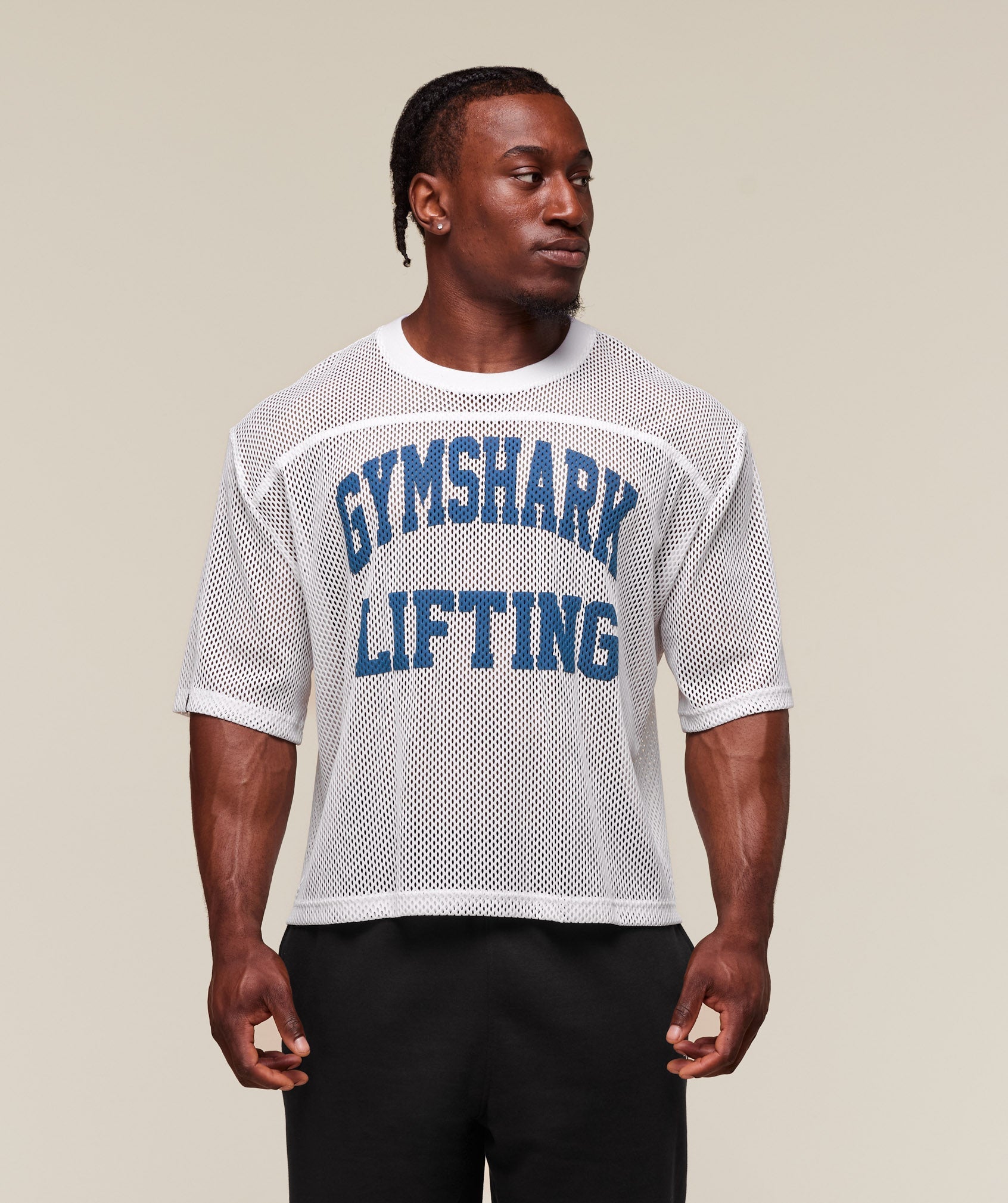 Mesh Oversized T-Shirt - White