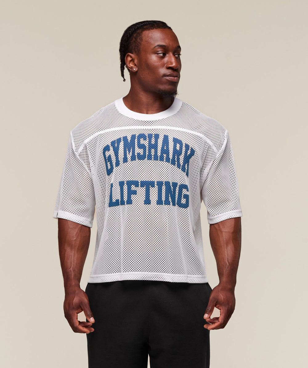 Mesh Oversized T-Shirt - White