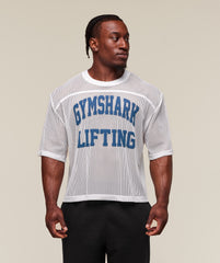 Mesh Oversized T-Shirt - White