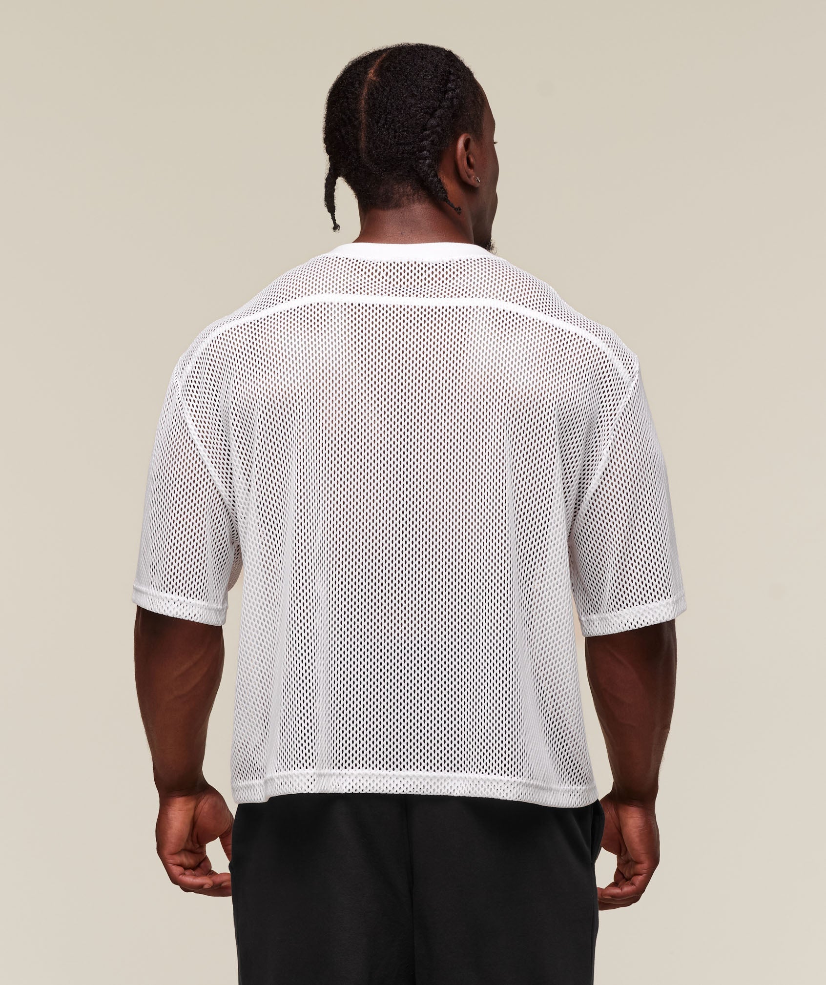 Mesh Oversized T-Shirt - White