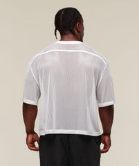 Mesh Oversized T-Shirt - White