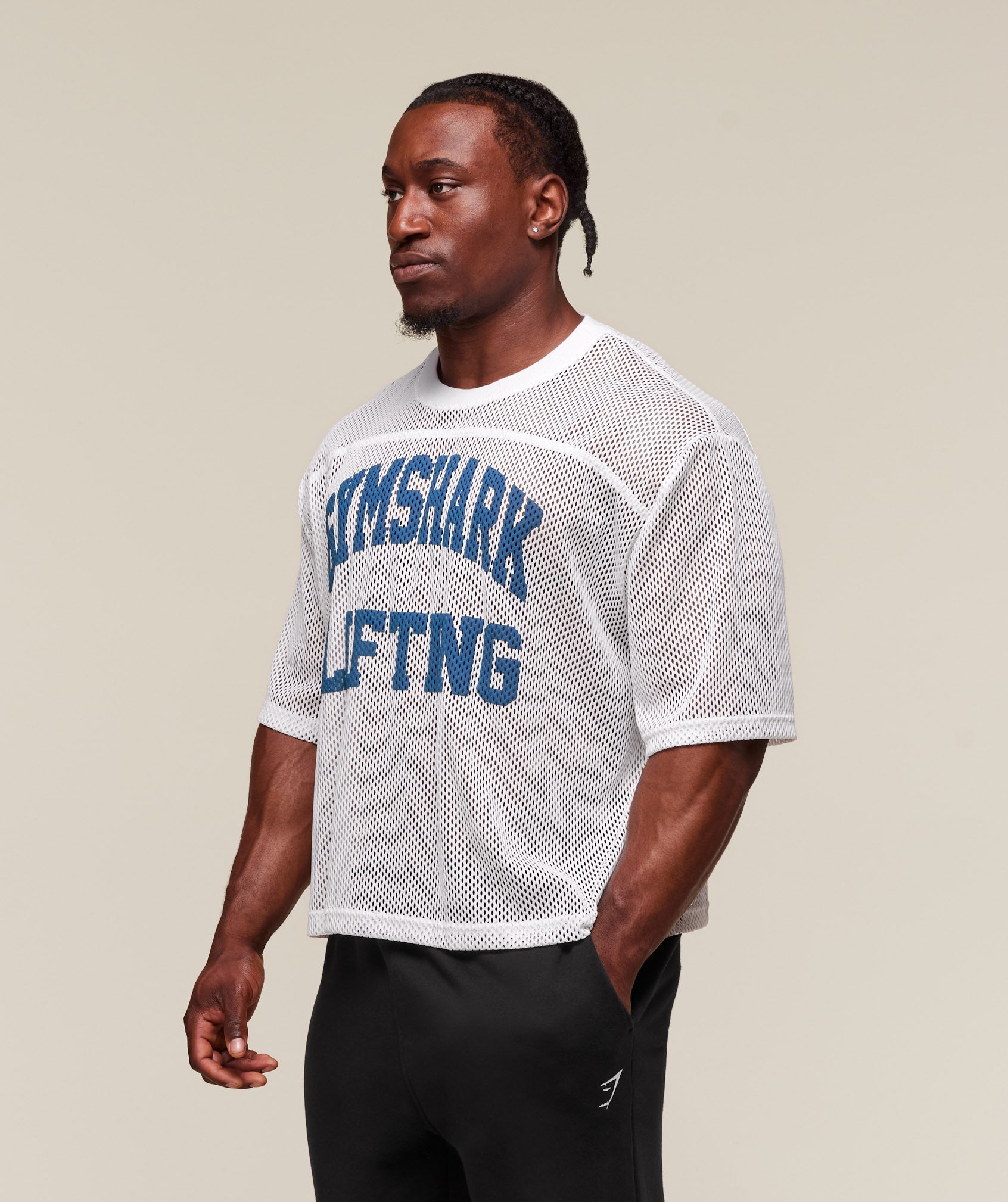 Mesh Oversized T-Shirt - White