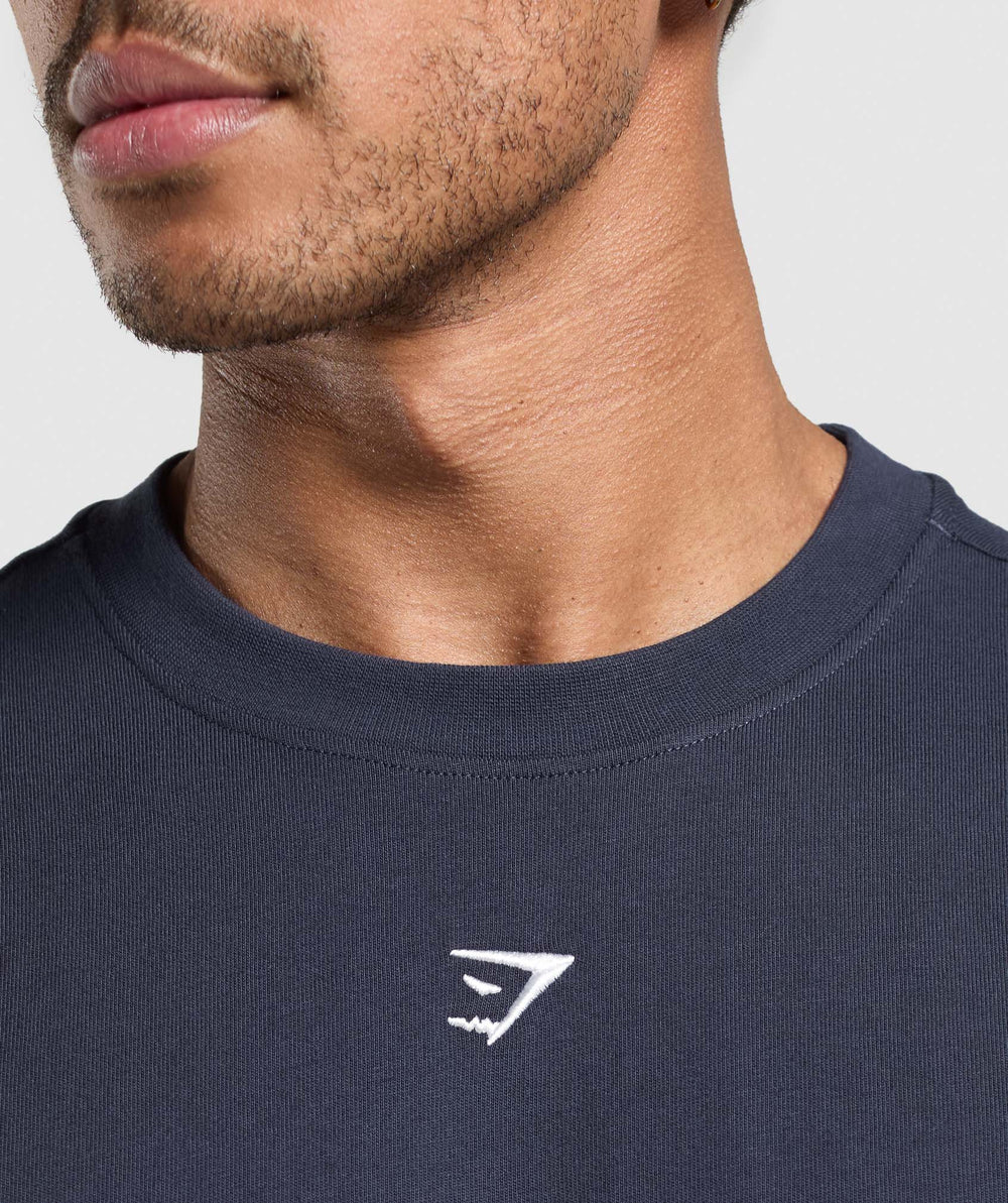 Rest Day Essentials Boxy T-Shirt - Heavy Blue