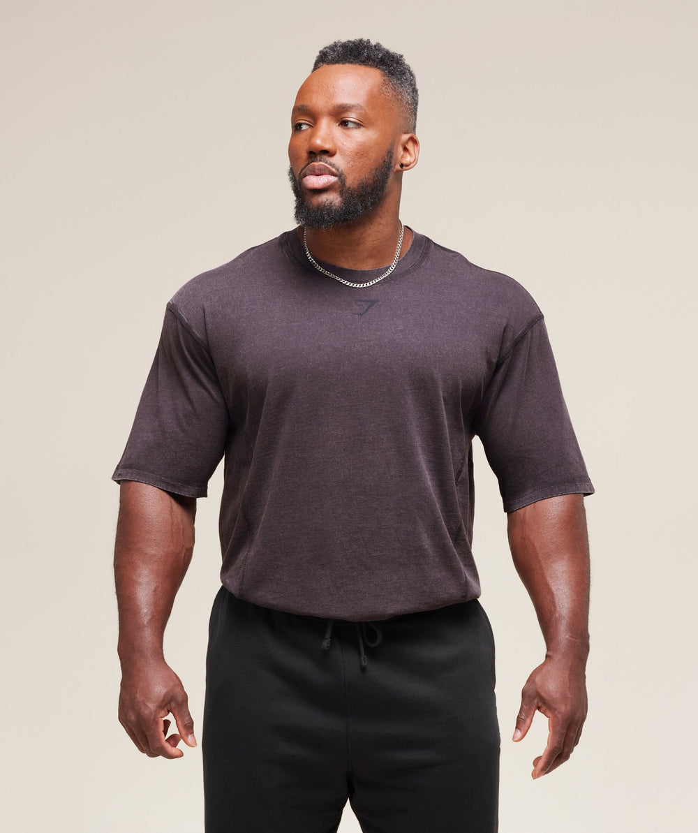 Heritage Washed T-Shirt - Plum Brown