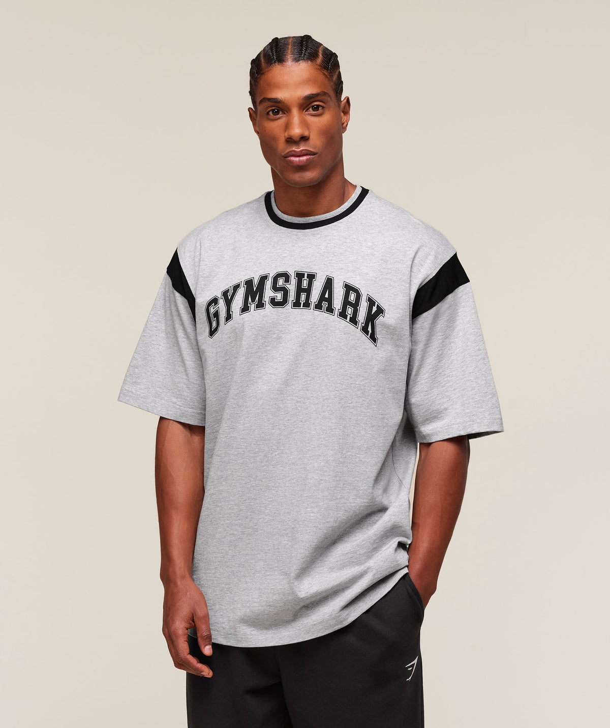 GSLC Oversized T-Shirt - Light Grey Core Marl