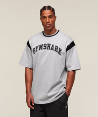 GSLC Oversized T-Shirt - Light Grey Core Marl
