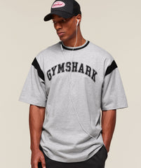 GSLC Oversized T-Shirt - Light Grey Core Marl