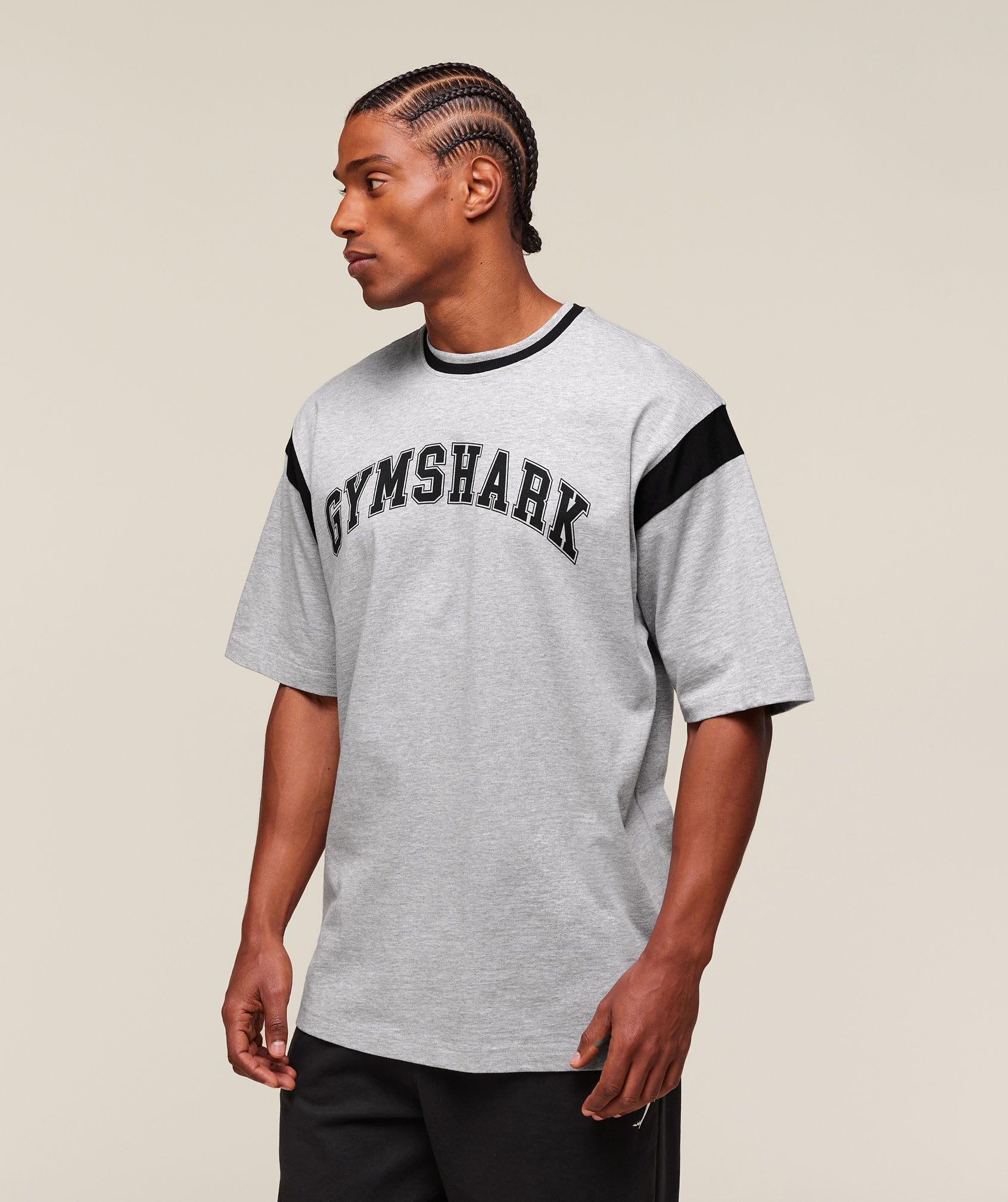 GSLC Oversized T-Shirt - Light Grey Core Marl