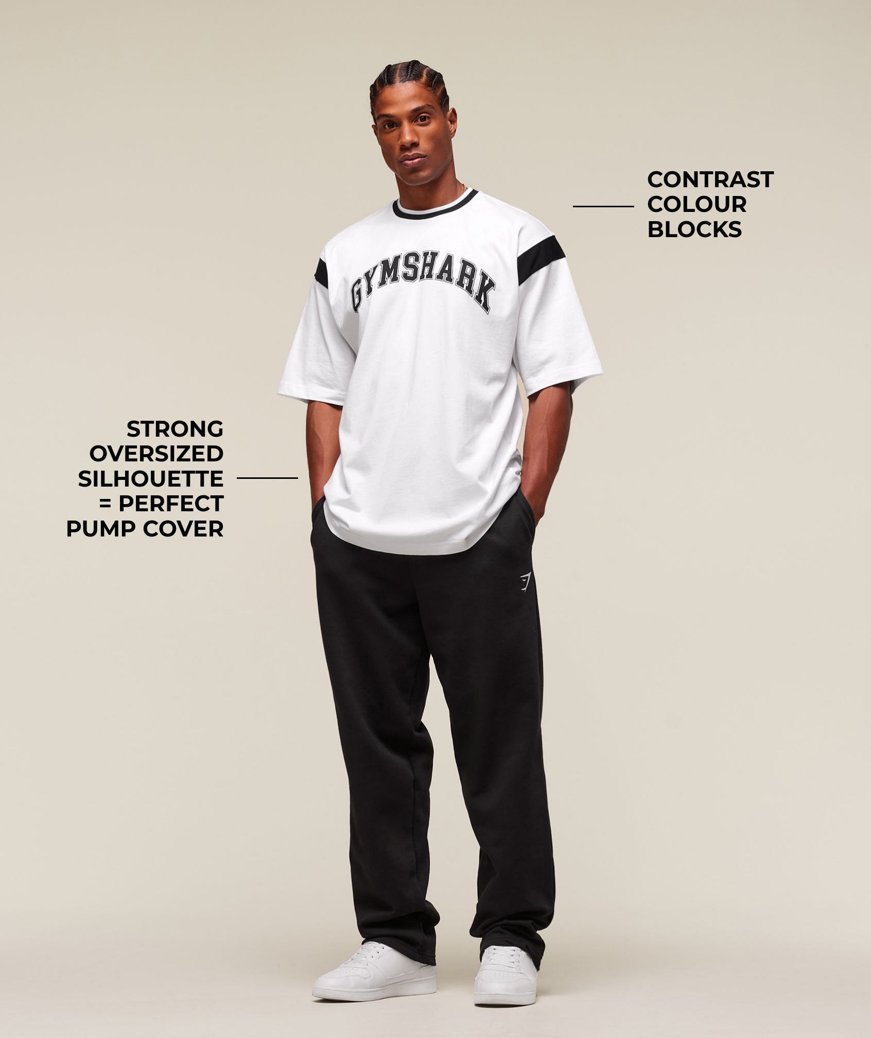 GSLC Oversized T-Shirt - White/Black