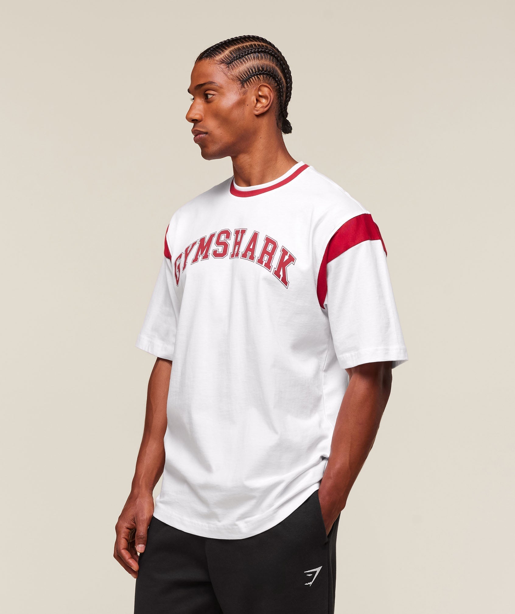 GSLC Oversized T-Shirt - White/Conditioning Red