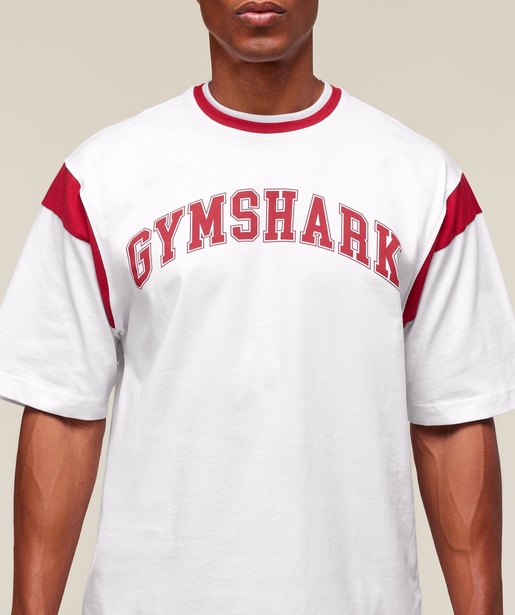 GSLC Oversized T-Shirt - White/Conditioning Red