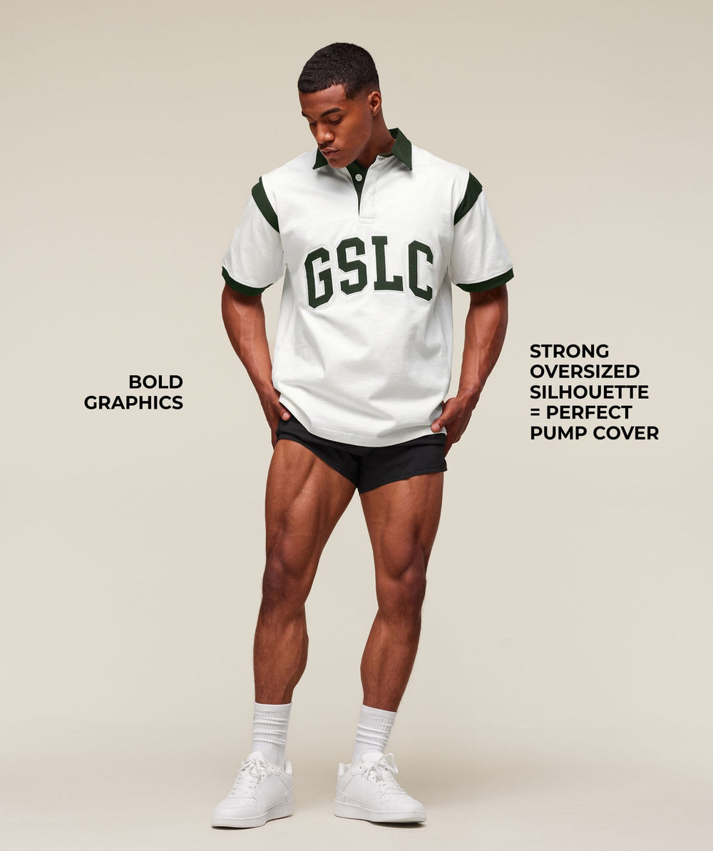 GSLC Retro Polo Shirt - Trail Green/Soft White