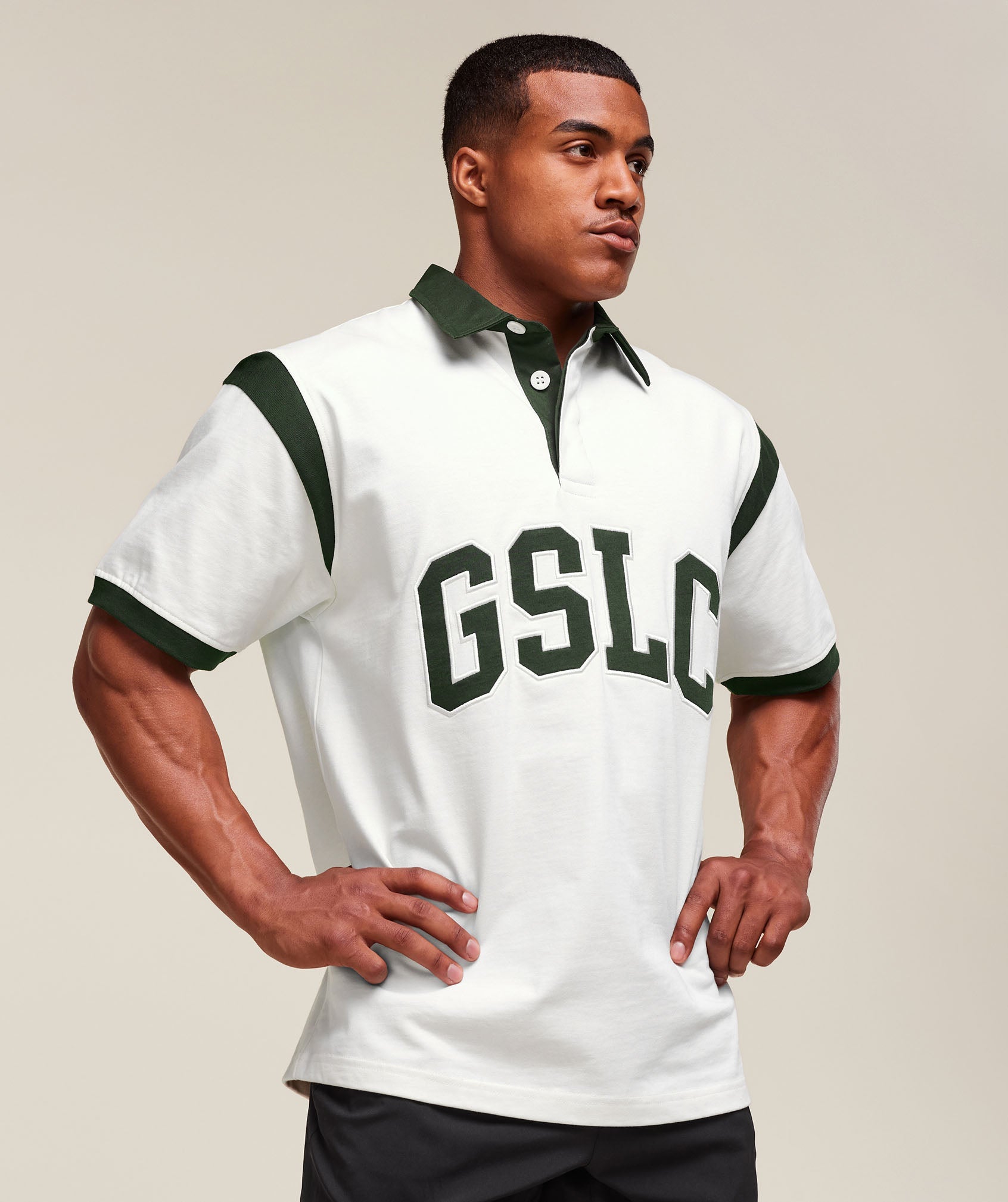 GSLC Retro Polo Shirt - Trail Green/Soft White
