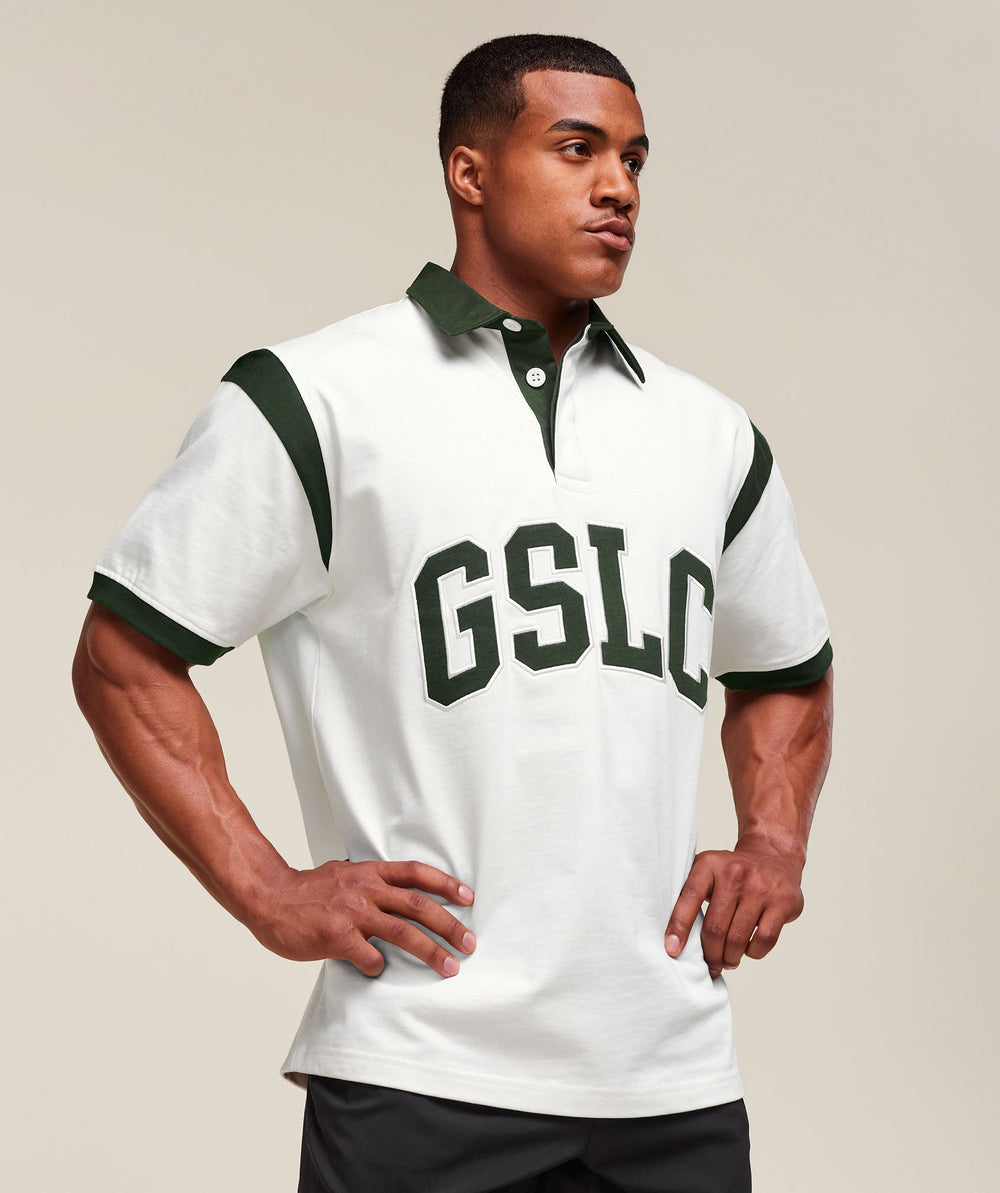 GSLC Retro Polo Shirt - Trail Green/Soft White