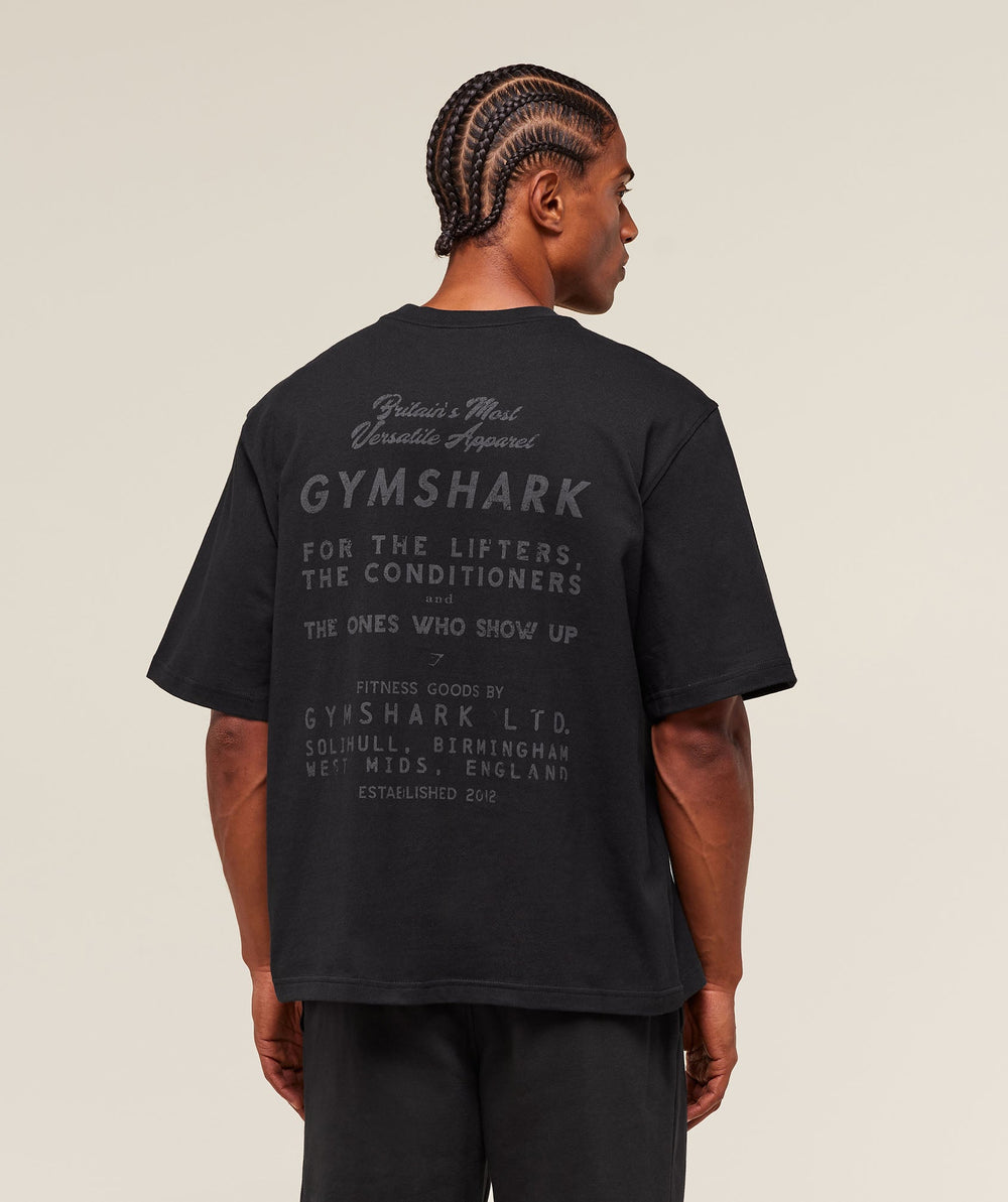 For The Lifters Boxy T-Shirt - Black