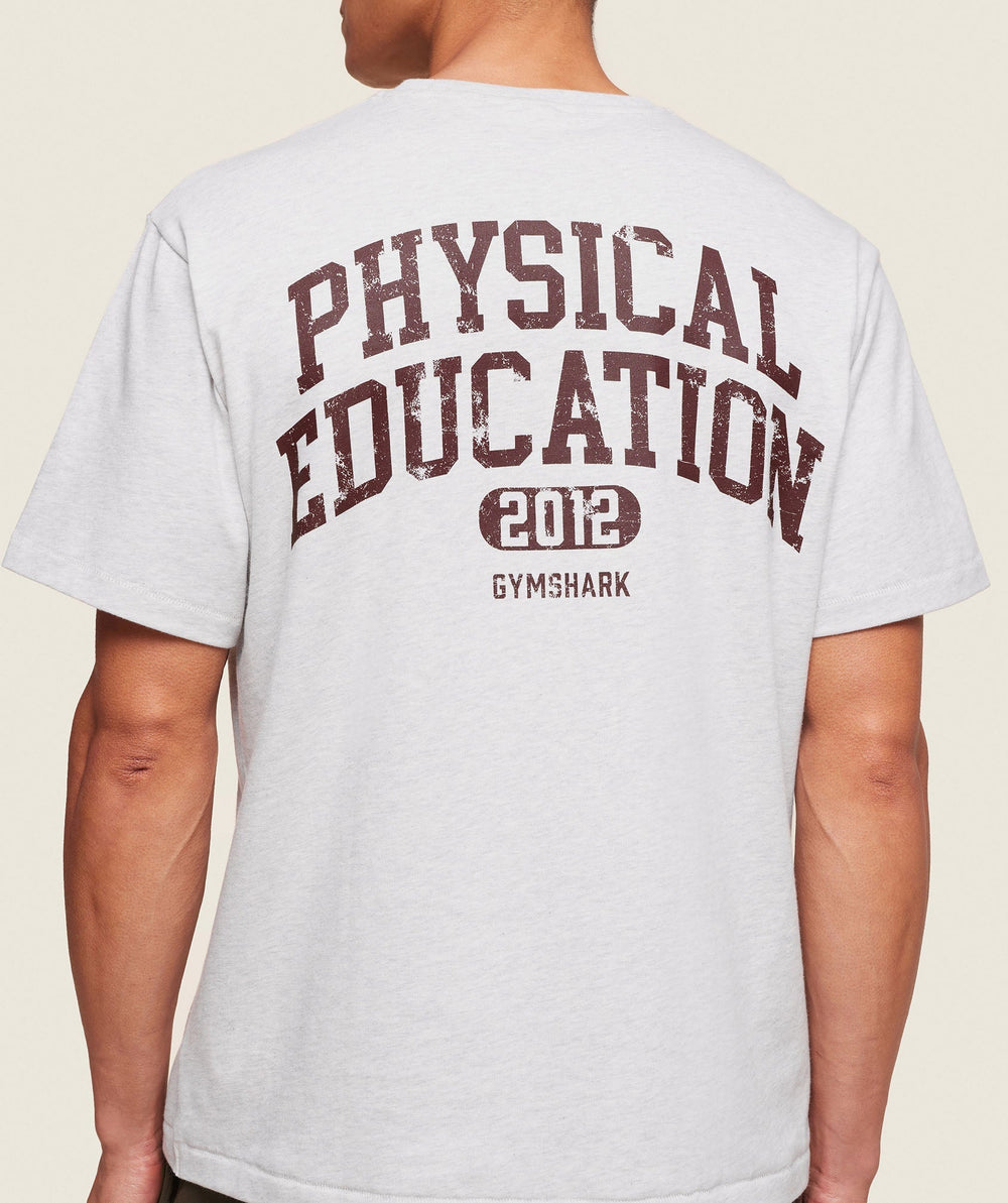 Phys Ed T-Shirt - Light Grey Marl