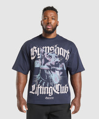 Doberman Graphic T-Shirt - Heavy Blue