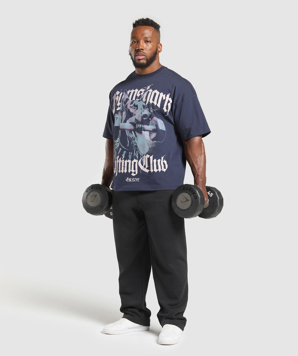 Doberman Graphic T-Shirt - Heavy Blue